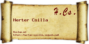 Herter Csilla névjegykártya